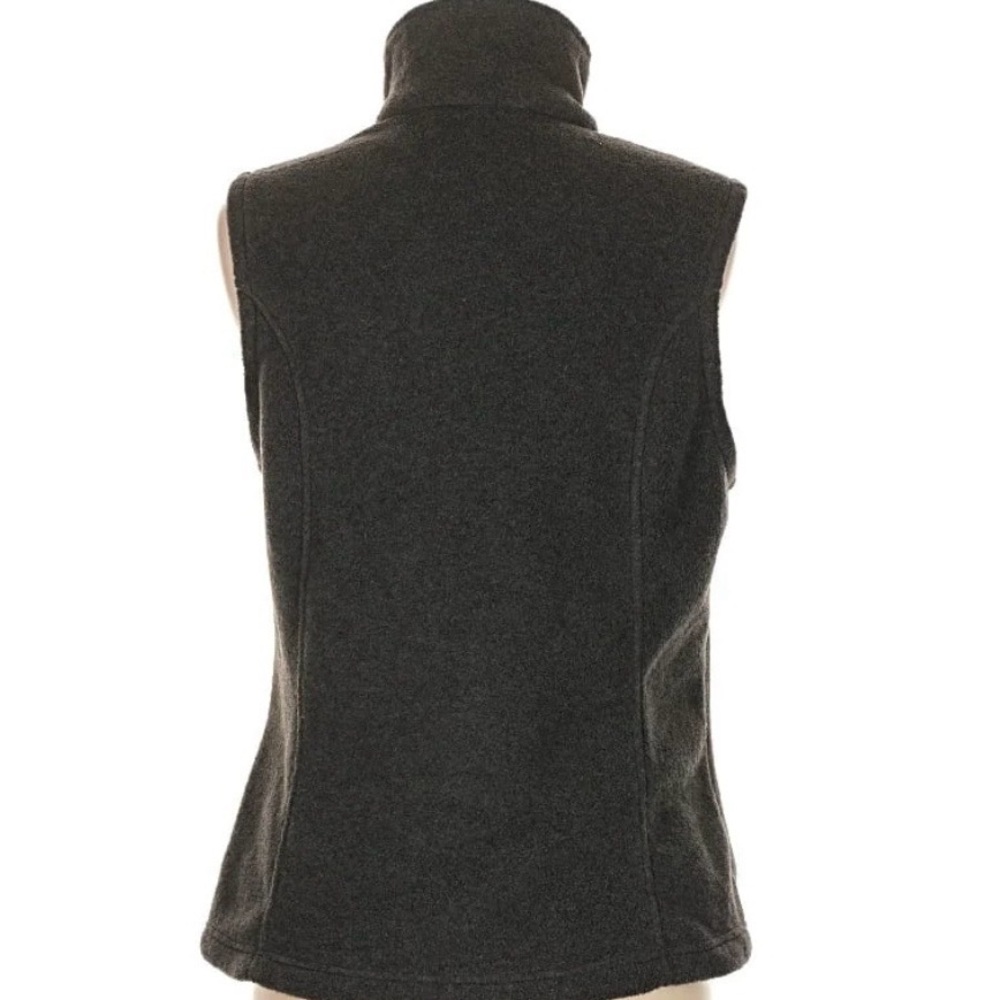 Columbia Benton Springs Fleece Vest Womens Size S Charcoal Gray Full Zip Outdoor - Picture 2 of 3